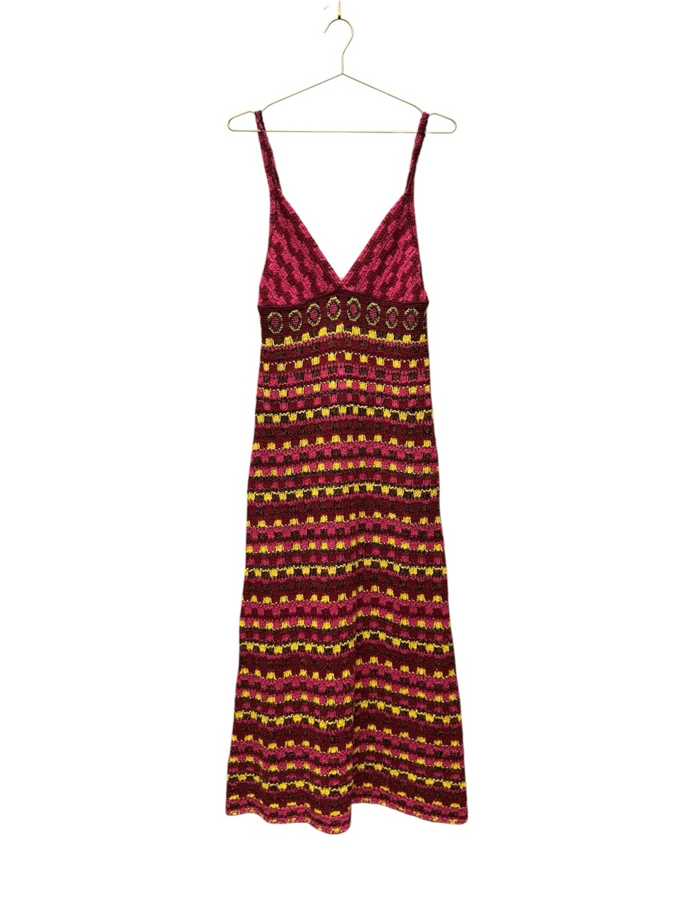 ZARA Crochet Knit Dress Multicolor L - Picture 7 of 12
